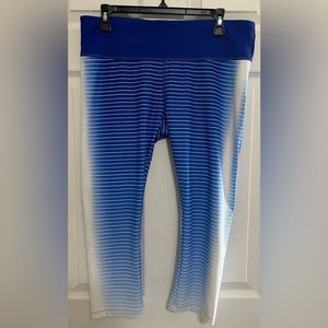 Gap fit, Gfast, L, Royal blue striped leggings